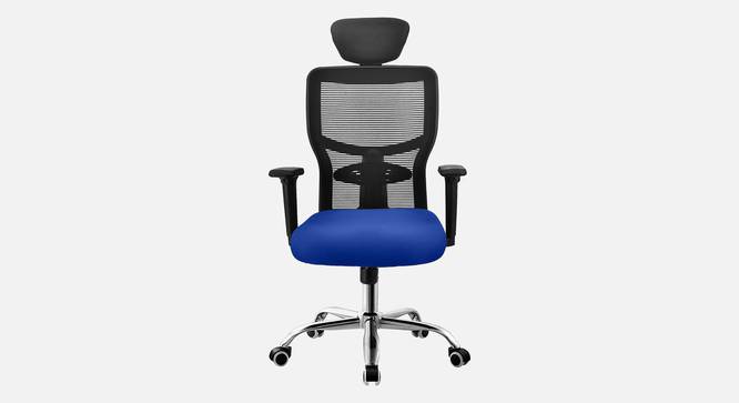 Neo Breathable Mesh Ergonomic Chair in Orange Colour (Blue) by Urban Ladder - Front View Design 1 - 829748