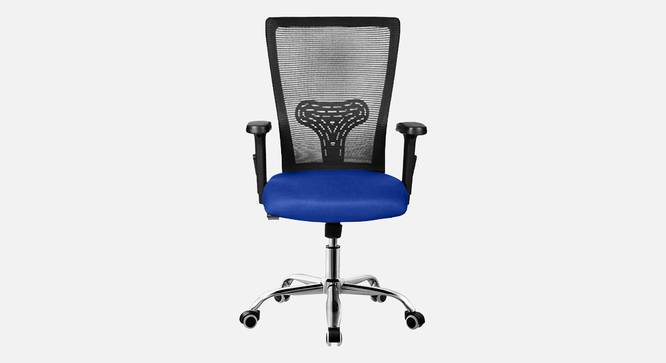 Spam Breathable Mesh Ergonomic Chair Without Headrest in Orange Colour (Blue) by Urban Ladder - Front View Design 1 - 829753