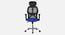 Viva Breathable Mesh Ergonomic Chair With Headrest  in Orange Colour (Blue) by Urban Ladder - Front View Design 1 - 829761
