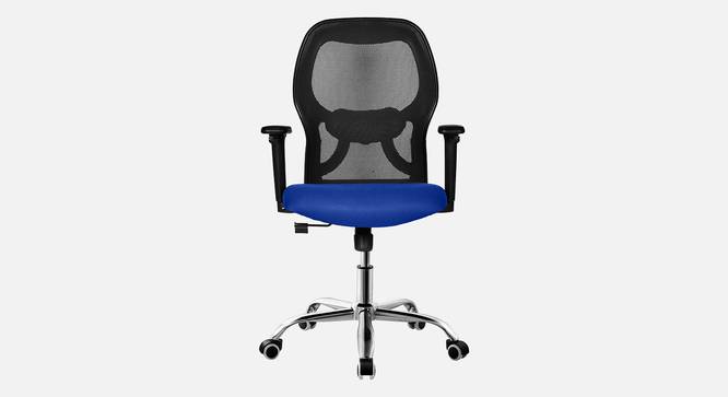 Viva Breathable Mesh Ergonomic Chair Without Headrest in Orange Colour (Blue) by Urban Ladder - Front View Design 1 - 829762