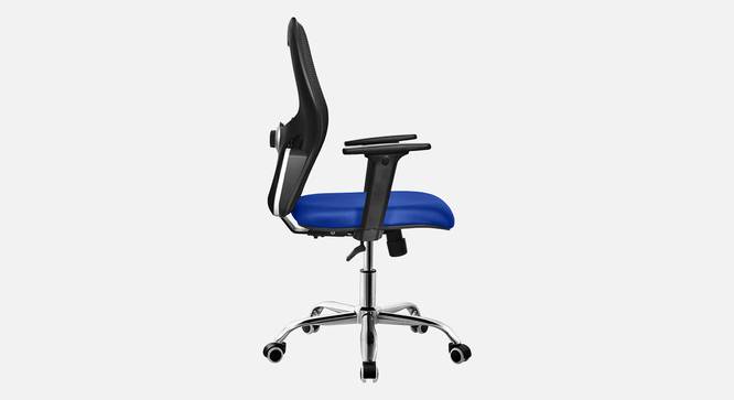 Vega Breathable Mesh Ergonomic ChairWithout Headrest  in Orange Colour (Blue) by Urban Ladder - Ground View Design 1 - 829783