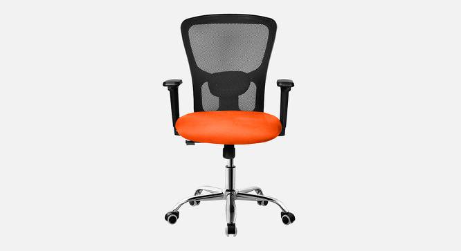 Etios Breathable Mesh Ergonomic Chair Without Headrest in Orange Colour (Orange) by Urban Ladder - Front View Design 1 - 829814