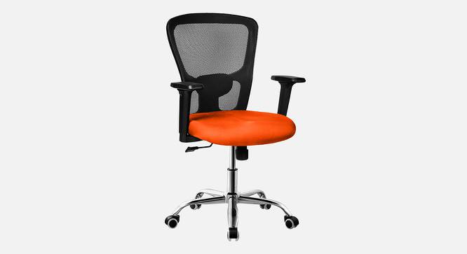 Etios Breathable Mesh Ergonomic Chair Without Headrest in Orange Colour (Orange) by Urban Ladder - Design 1 Side View - 829832