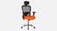 Florida Breathable Mesh Ergonomic Chair With Headrest in Orange Colour (Orange) by Urban Ladder - Design 1 Side View - 829833