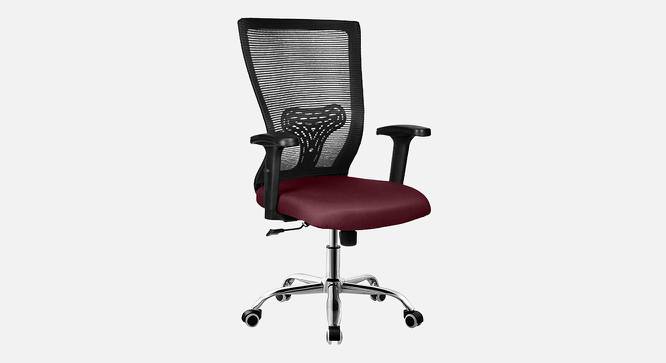 Spam Breathable Mesh Ergonomic Chair Without Headrest in Orange Colour (Maroon) by Urban Ladder - Design 1 Side View - 829836