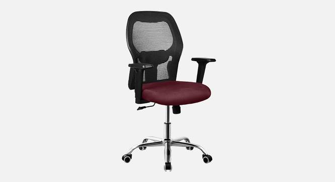 Vega Breathable Mesh Ergonomic ChairWithout Headrest  in Orange Colour (Maroon) by Urban Ladder - Design 1 Side View - 829842
