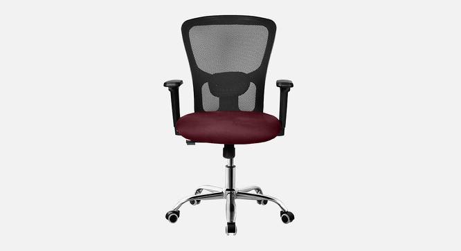 Etios Breathable Mesh Ergonomic Chair Without Headrest in Orange Colour (Maroon) by Urban Ladder - Front View Design 1 - 829873