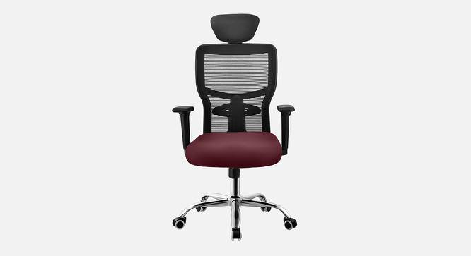 Neo Breathable Mesh Ergonomic Chair in Orange Colour (Maroon) by Urban Ladder - Front View Design 1 - 829880