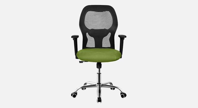 Vega Breathable Mesh Ergonomic ChairWithout Headrest  in Orange Colour (Green) by Urban Ladder - Front View Design 1 - 829891