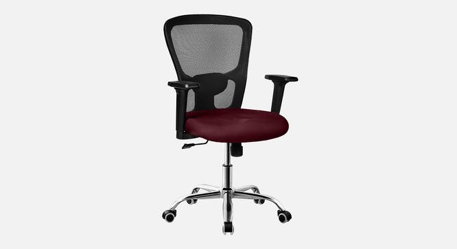 Etios Breathable Mesh Ergonomic Chair Without Headrest in Orange Colour (Maroon) by Urban Ladder - Design 1 Side View - 829903