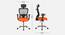 Florida Breathable Mesh Ergonomic Chair With Headrest in Orange Colour (Orange) by Urban Ladder - Design 1 Dimension - 829904