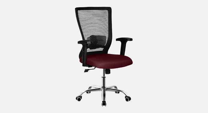 Mica Breathable Mesh Ergonomic Chair in Orange Colour (Maroon) by Urban Ladder - Design 1 Side View - 829910