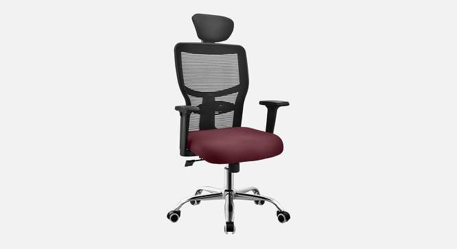 Neo Breathable Mesh Ergonomic Chair in Orange Colour (Maroon) by Urban Ladder - Design 1 Side View - 829913