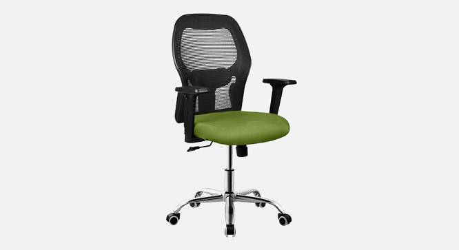 Vega Breathable Mesh Ergonomic ChairWithout Headrest  in Orange Colour (Green) by Urban Ladder - Design 1 Side View - 829923