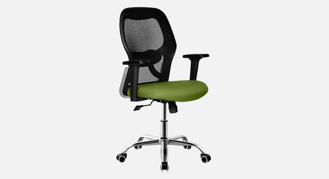Viva Breathable Mesh Ergonomic Chair Without Headrest in Orange Colour (Green) by Urban Ladder - Design 1 Side View - 829927