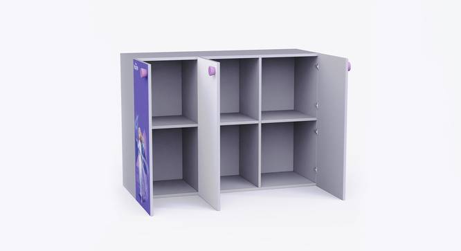 Frozen Three Door Cabinet Storage-Grey (Grey, Grey Finish) by Urban Ladder - Design 1 Side View - 830075
