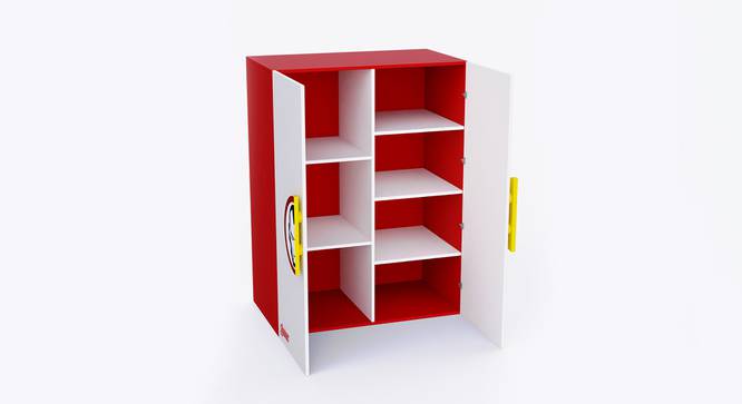 Iron Man Two Door Cabinet Storage-Red (Red, Red Finish) by Urban Ladder - Design 1 Side View - 830079