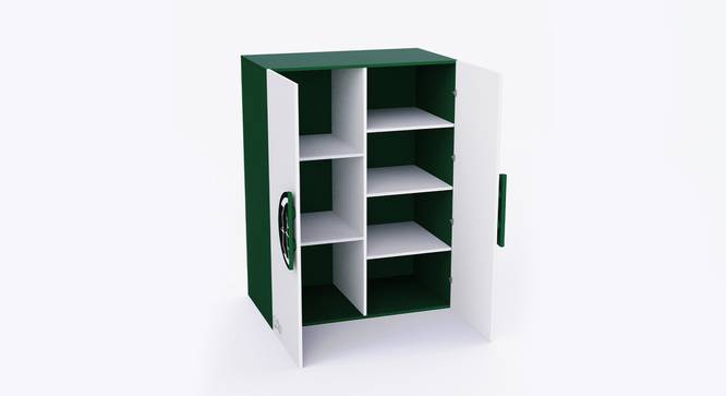 Hulk Two Door Cabinet Storage-Green (Green, Green Finish) by Urban Ladder - Design 1 Side View - 830080