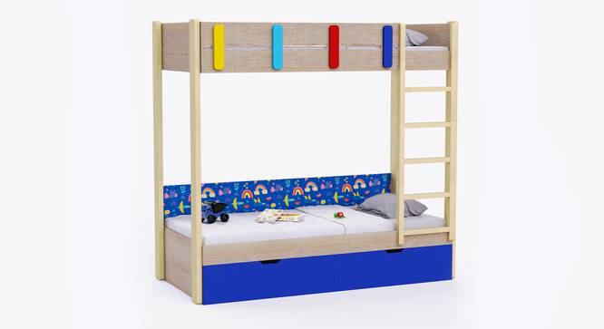 Pine Tree Bunk Bed with Drawer Storage -Oak (Oak Finish, Oak) by Urban Ladder - Ground View Design 1 - 830118