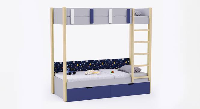 Pine Tree Bunk Bed with Drawer Storage -  Grey (Grey, Grey Finish) by Urban Ladder - Design 1 Side View - 830162