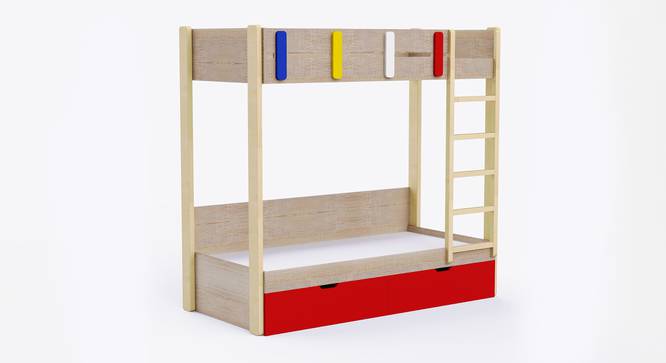 Pine Tree Bunk  Bed with Drawer Storage - Oak (Oak Finish, Oak) by Urban Ladder - Design 1 Side View - 830163