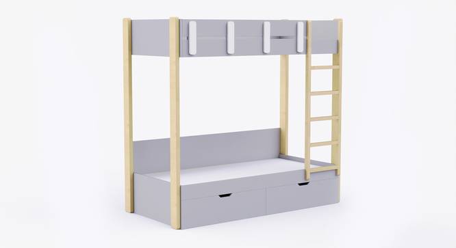 Pine Tree Bunk Bed with Drawer Storage - Grey (Grey, Grey Finish) by Urban Ladder - Design 1 Side View - 830166