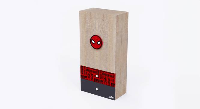 Treasure Chest Spiderman Wardrobe with Drawers (Brown, Oak Finish) by Urban Ladder - Design 1 Side View - 830172