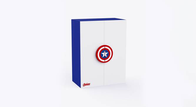 Avengers Two Door Cabinet Storage - Blue (Blue, Blue Finish) by Urban Ladder - Front View Design 1 - 830201