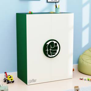 Products Design Engineered Wood Kids Storage Cabinet in Green Colour