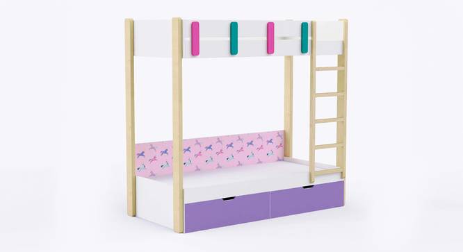 Pine Tree Bunk Bed with Drawer  Storage - White (White, White Finish) by Urban Ladder - Front View Design 1 - 830235