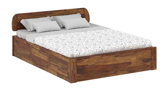 Sleigh Solid Wood Storage Bed (Queen Bed Size, Box Storage Type, PROVINCIAL TEAK Finish) by Urban Ladder - - 