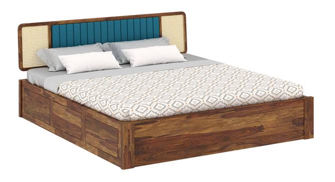 Boho Bliss Solid Wood Storage Bed (King Bed Size, PROVINCIAL TEAK Finish) by Urban Ladder - - 