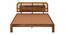 Sunburst Ratan Solid Wood Non Storage Bed (King Bed Size, PROVINCIAL TEAK Finish) by Urban Ladder - - 