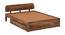 Sleigh Solid Wood Storage Bed (Queen Bed Size, Drawer Storage Type, PROVINCIAL TEAK Finish) by Urban Ladder - - 