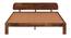 Sleigh Solid Wood Non Storage Bed (King Bed Size, PROVINCIAL TEAK Finish) by Urban Ladder - - 
