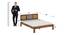 Oasis Ratan Solid Wood Non Storage Bed (Queen Bed Size, PROVINCIAL TEAK Finish) by Urban Ladder - - 