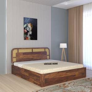 vintage home Sunburst Ratan Solid Wood King Size Box Storage Bed in Provincial Teak F...-picture-14