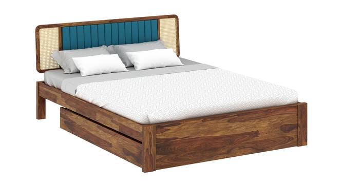 Boho Bliss Solid Wood Storage Bed (Queen Bed Size, Drawer Storage Type, PROVINCIAL TEAK Finish) by Urban Ladder - - 