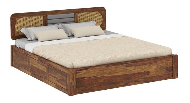 Oasis Ratan Solid Wood Storage Bed (King Bed Size, Box Storage Type, PROVINCIAL TEAK Finish) by Urban Ladder - - 