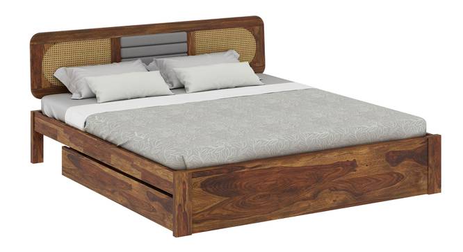 Oasis Ratan Solid Wood Storage Bed (King Bed Size, Drawer Storage Type, PROVINCIAL TEAK Finish) by Urban Ladder - - 