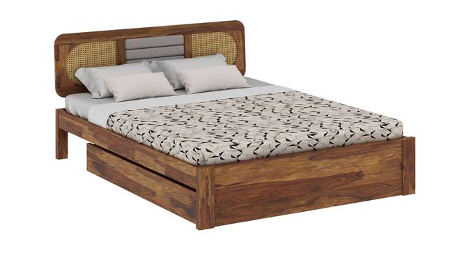 Oasis Ratan Solid Wood Storage Bed (Queen Bed Size, Drawer Storage Type, PROVINCIAL TEAK Finish) by Urban Ladder - - 