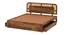 Sunburst Ratan Solid Wood Storage Bed (King Bed Size, Drawer Storage Type, PROVINCIAL TEAK Finish) by Urban Ladder - - 
