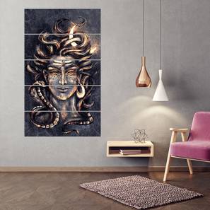 Wall Art Design Golden Traditional Engineered Wood Wall Art