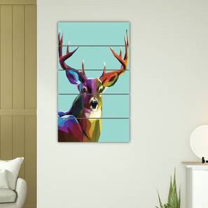 Wall Art Design Blue Traditional Engineered Wood Wall Art