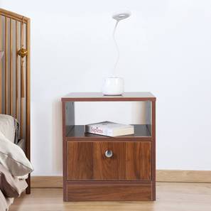Serene Engineered Wood Bedside Table in Walnut Finish-image-26