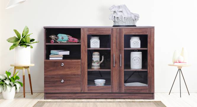 Haven Display Unit (Columbian Walnut Finish) by Urban Ladder - Front View Design 1 - 830841