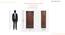 Aurora Wadrobe (Columbian Walnut Finish) by Urban Ladder - Design 1 Dimension - 830916