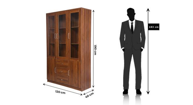 Essence Display Unit (Columbian Walnut Finish) by Urban Ladder - Design 1 Dimension - 830925