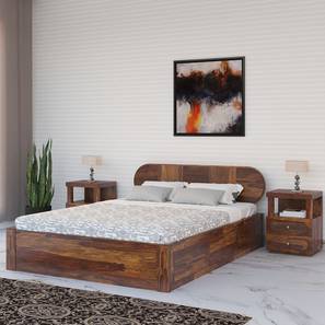 vintage home Woodwhiz Solid Wood Queen Size Box Storage Bed in Provincial Teak Finish-picture-15