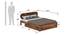 Woodwhiz Solid Wood Bed with Storage in Provincial Teak (Queen Bed Size, Drawer Storage Type, PROVINCIAL TEAK Finish) by Urban Ladder - - 